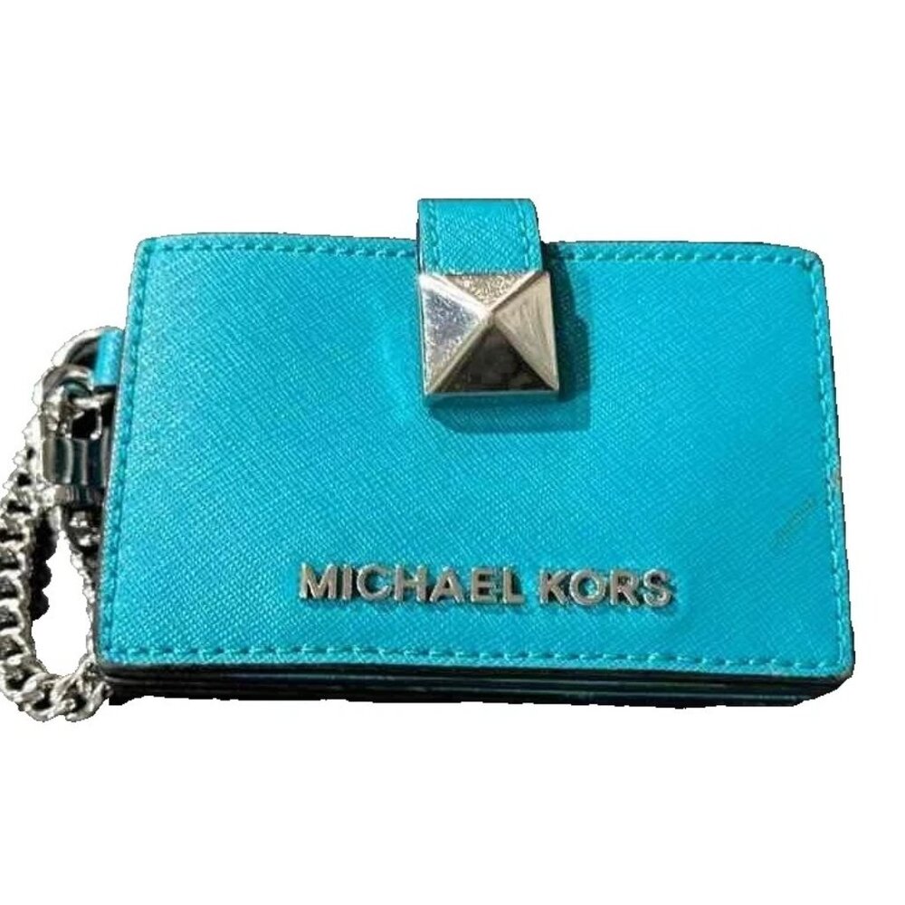 MICHAEL KORS Karla Wallet Card Case - Blue